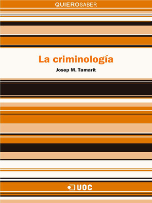 cover image of La criminología